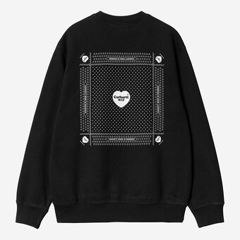 SWEAT CARHARTT WIP HEART BANDANA PRETO