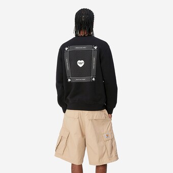 SWEAT CARHARTT WIP HEART BANDANA PRETO