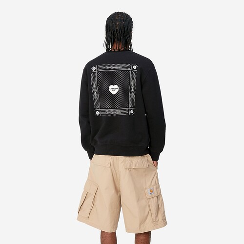 SWEAT CARHARTT WIP HEART BANDANA PRETO