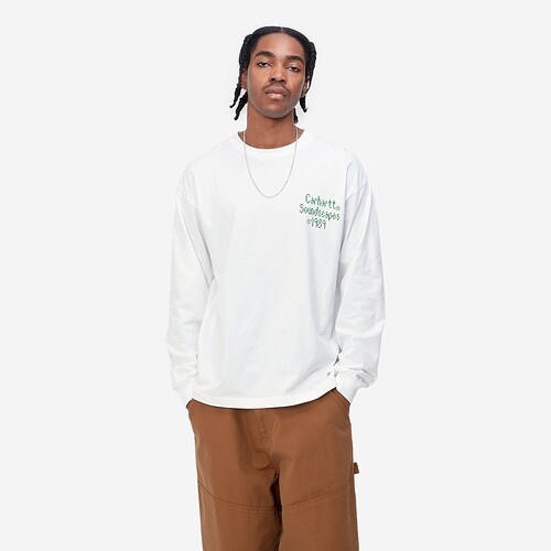L/SLEEVE CARHARTT SOUNDFACE BRANCO