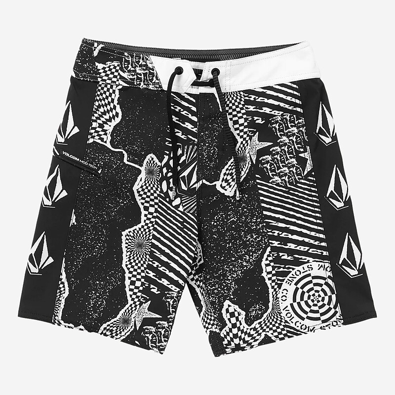 CALÇÕES VOLCOM LIDO ICON J PR/BRANCO