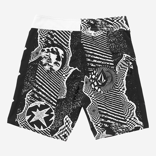 CALÇÕES VOLCOM LIDO ICON J PR/BRANCO