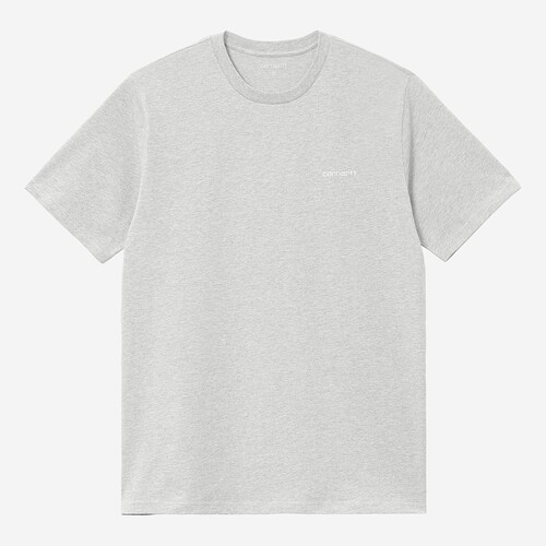 T-SHIRT CARHARTT SCRIPT EMBROIDERY  CINZA/BRANCO