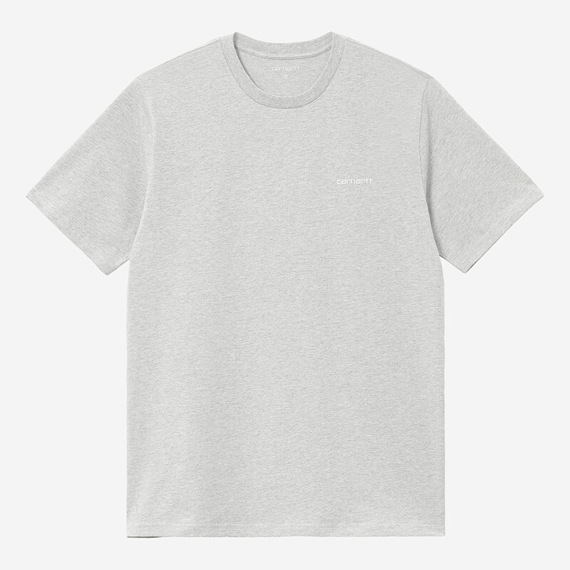 T-SHIRT CARHARTT SCRIPT EMBROIDERY  CINZA/BRANCO