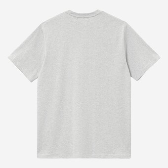 T-SHIRT CARHARTT SCRIPT EMBROIDERY  CINZA/BRANCO