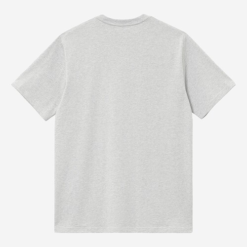 T-SHIRT CARHARTT SCRIPT EMBROIDERY  CINZA/BRANCO