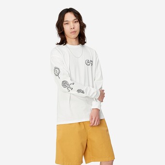 L/SLEEVE CARHARTT WIP MIMETOLITH BRANCO