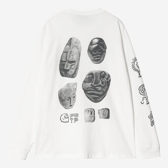 L/SLEEVE CARHARTT WIP MIMETOLITH BRANCO