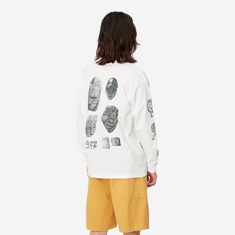 L/SLEEVE CARHARTT WIP MIMETOLITH BRANCO