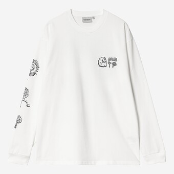 L/SLEEVE CARHARTT WIP MIMETOLITH BRANCO