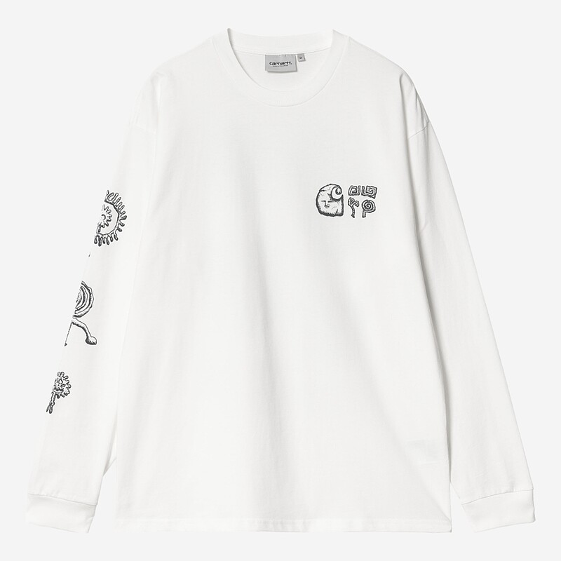 L/SLEEVE CARHARTT WIP MIMETOLITH BRANCO