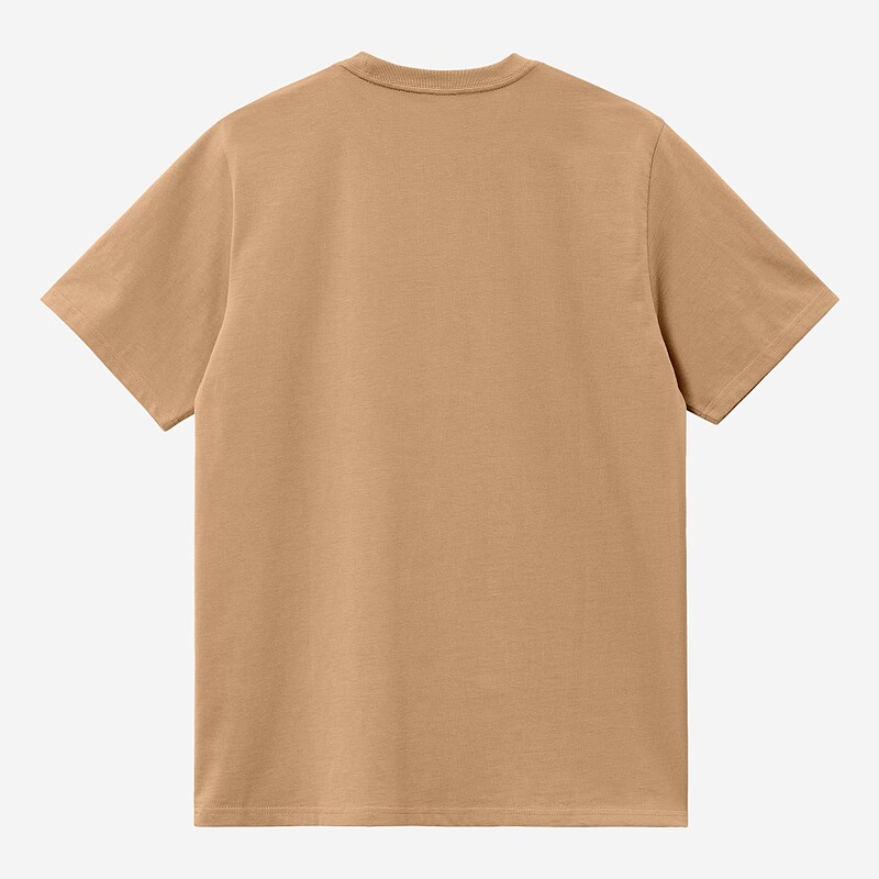 T-SHIRT CARHARTT AMERICAN SCRIPT BEGE ESCURO