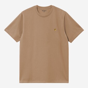 T-SHIRT CARHARTT CHASE  CASTANHO CLARO