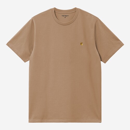 T-SHIRT CARHARTT CHASE  CASTANHO CLARO