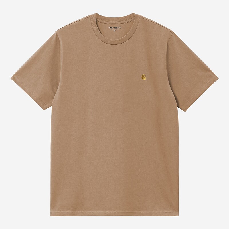 T-SHIRT CARHARTT CHASE  CASTANHO CLARO