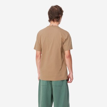 T-SHIRT CARHARTT CHASE  CASTANHO CLARO