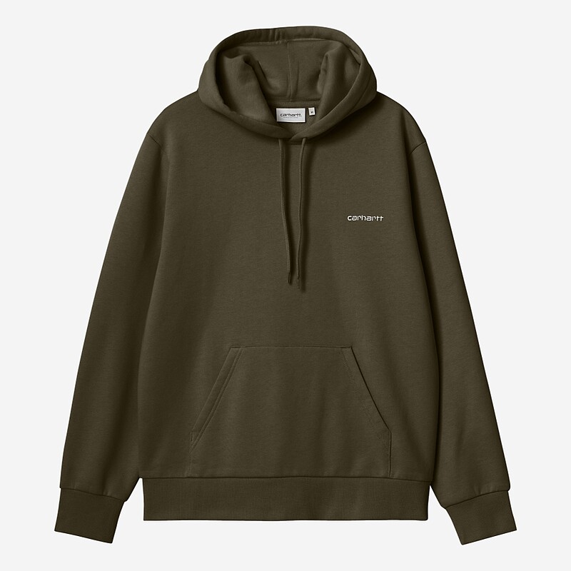 SWEAT CARHARTT HOODED SCRIPT EMBROIDERY  VERDE ESCURO