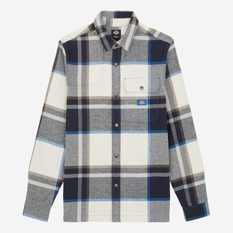 CAMISA DICKIES NIMMONS  AZUL/BRANCO