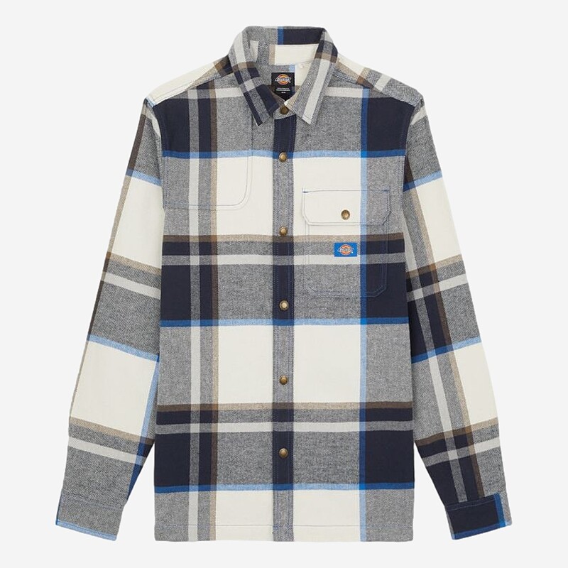 CAMISA DICKIES NIMMONS  AZUL/BRANCO