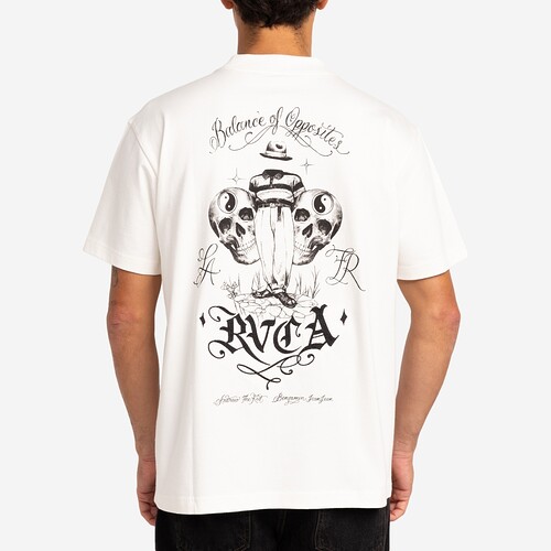 T-SHIRT RVCA INVISBLE MAN  BRANCO