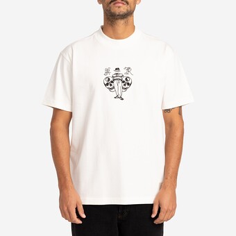 T-SHIRT RVCA INVISBLE MAN  BRANCO