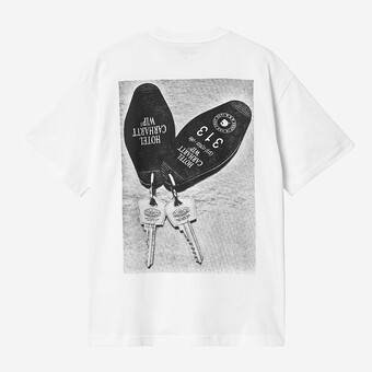 T-SHIRT CARHARTT WIP HOTEL KEYS BRANCO