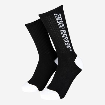 MEIAS SANTA CRUZ OVAL CHECK DOT J PR/BRANCO