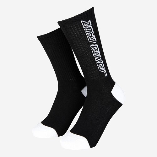 MEIAS SANTA CRUZ OVAL CHECK DOT J PR/BRANCO