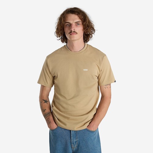 T-SHIRT VANS LEFT CHEST LOGO BEGE