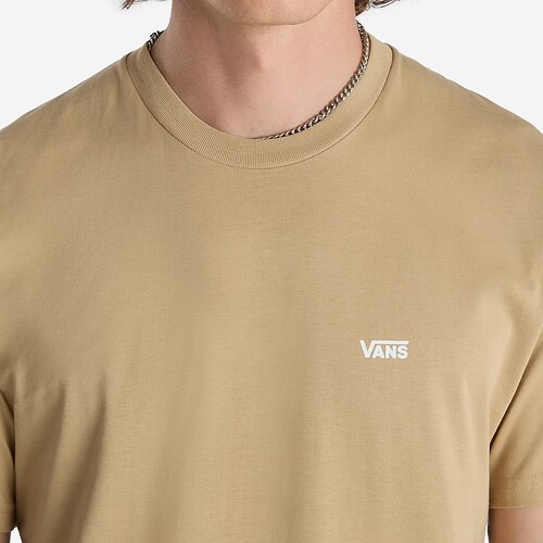 T-SHIRT VANS LEFT CHEST LOGO BEGE