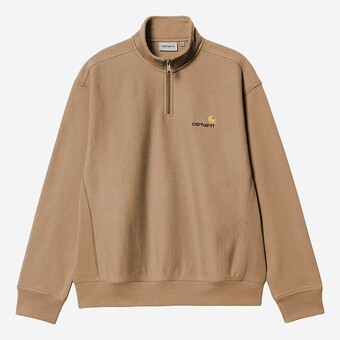 SWEAT CARHARTT WIP AMERICAN SCRIPT BEGE ESCURO