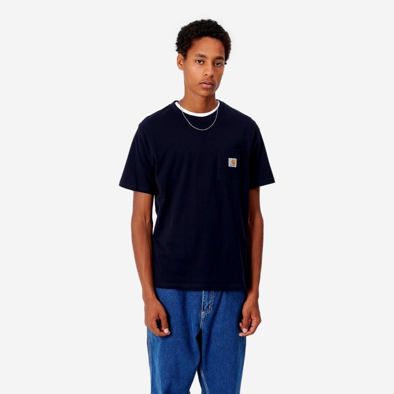 T-SHIRT CARHARTT WIP POCKET AZUL ESCURO