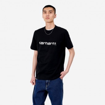 T-SHIRT CARHARTT WIP SCRIPT PRETO