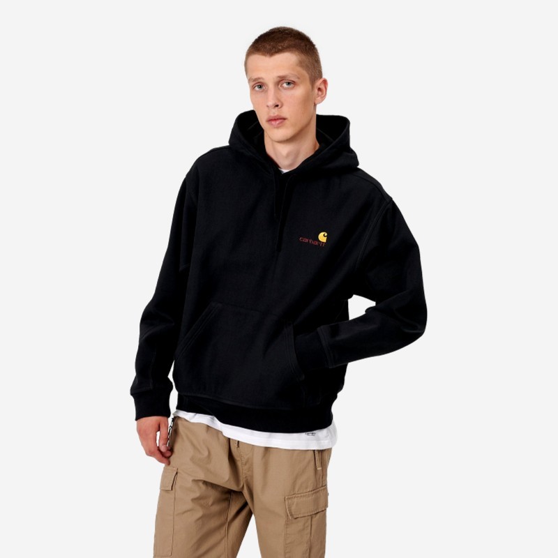SWEAT CARHARTT WIP AMERICAN SCRIPT PRETO