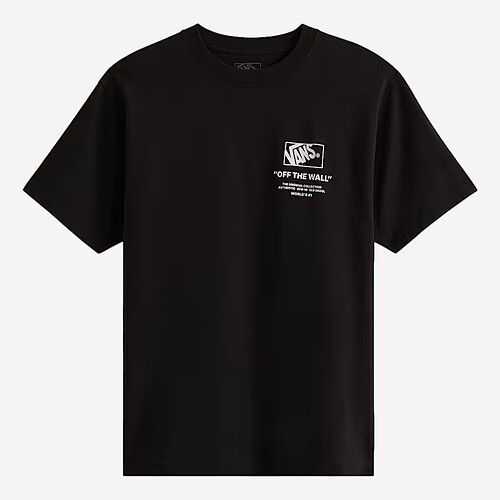 T-SHIRT VANS STACKED - PRETO