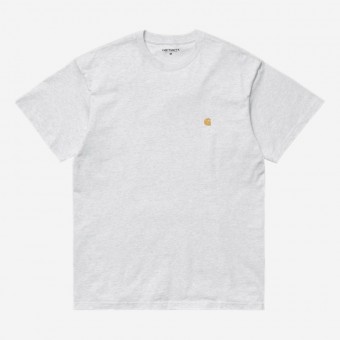 T-SHIRT CARHARTT WIP CHASE CINZA CLARO