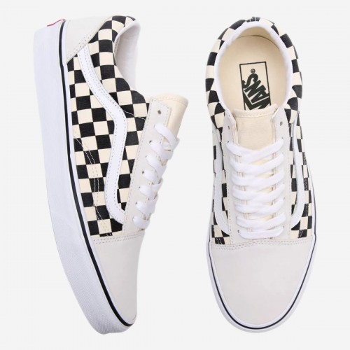 TENIS VANS OLD SKOOL CHECKERBORD BEGE