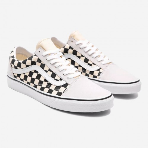 TENIS VANS OLD SKOOL CHECKERBORD BEGE