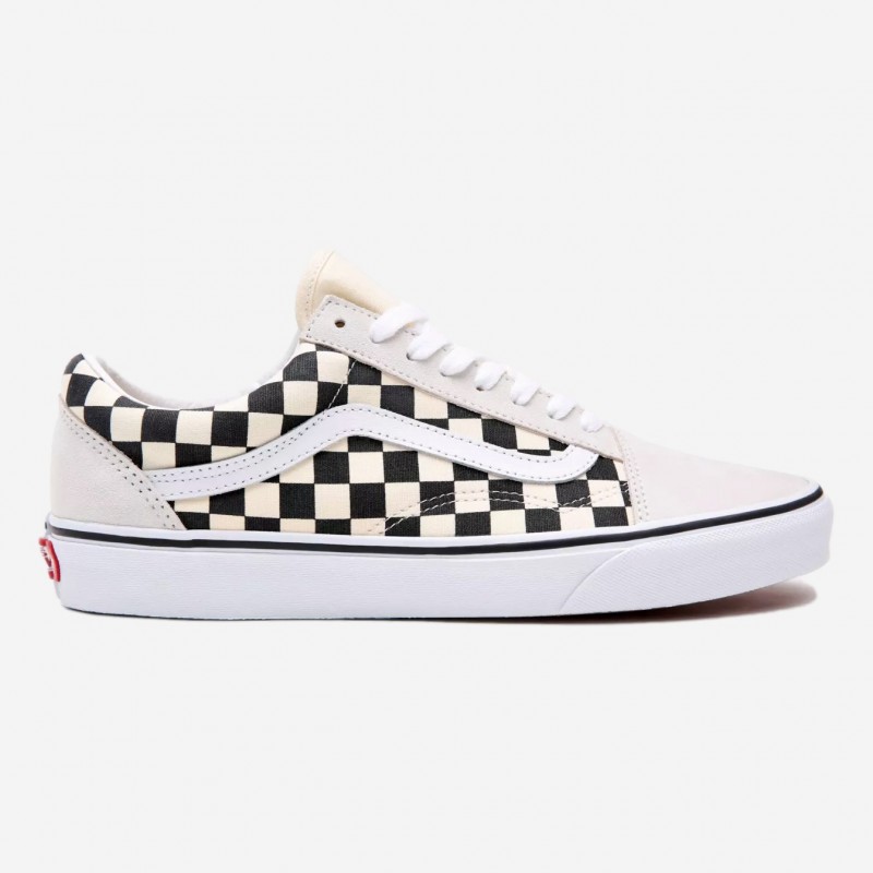 TENIS VANS OLD SKOOL CHECKERBORD BEGE