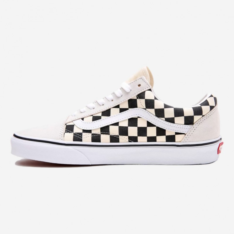 TENIS VANS OLD SKOOL CHECKERBORD BEGE