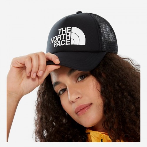 CAP THE NORTH FACE LOGO TRUCKER PRETO