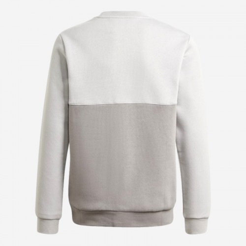 SWEAT ADIDAS CREW J CINZA CLARO