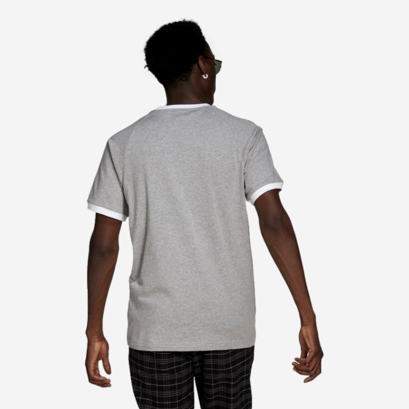 T-SHIRT ADIDAS 3 STRIPE CINZA CLARO
