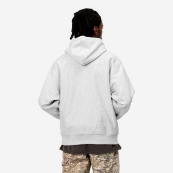 SWEAT CARHARTT WIP AMERICAN SCRIPT CINZA CLARO