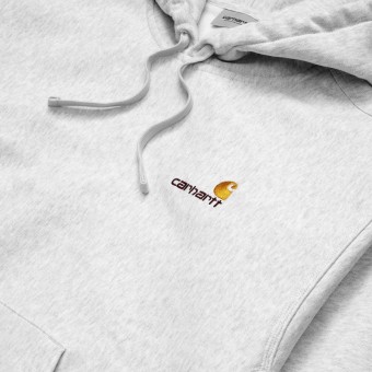 SWEAT CARHARTT WIP AMERICAN SCRIPT CINZA CLARO