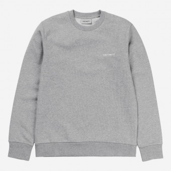SWEAT CARHARTT WIP SCRIPT EMBROIDERY CINZA