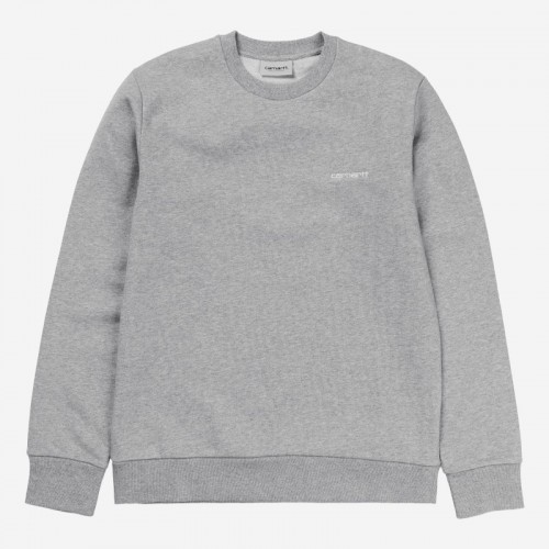SWEAT CARHARTT WIP SCRIPT EMBROIDERY CINZA