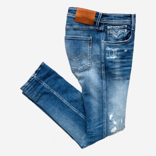 CALÇAS REPLAY M914Y AZUL