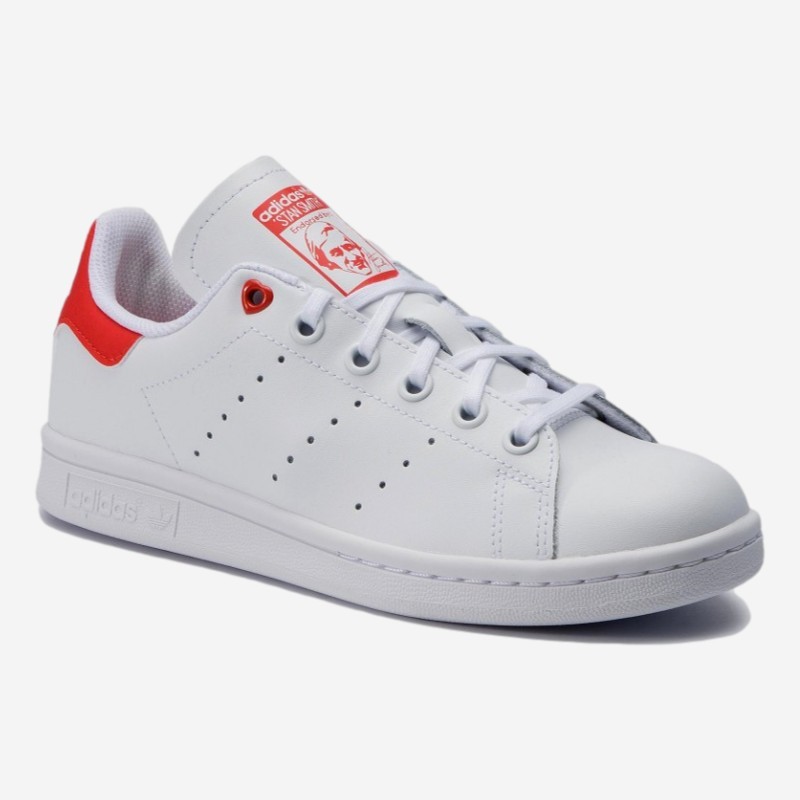TENIS ADIDAS STAN SMITH J BR/LARANJA