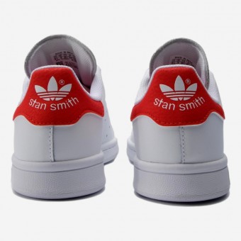 TENIS ADIDAS STAN SMITH J BR/LARANJA
